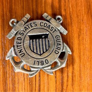 United States Coast Guard 1790 Emblem Brass Belt Buckle Excellent Condition